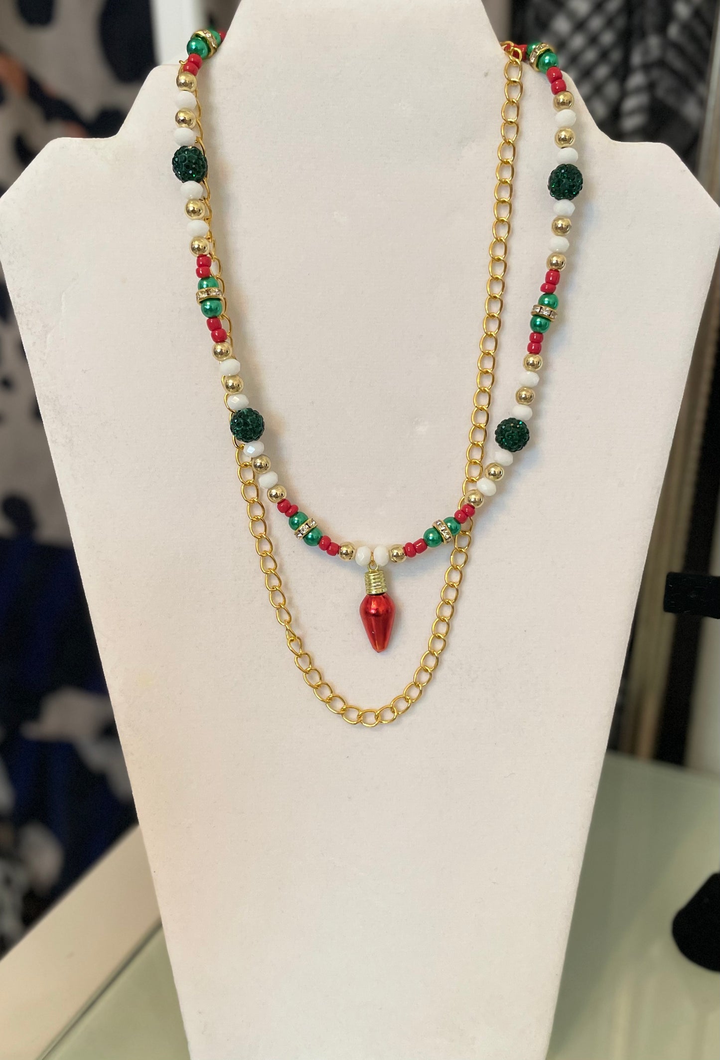Christmas Bead Necklace