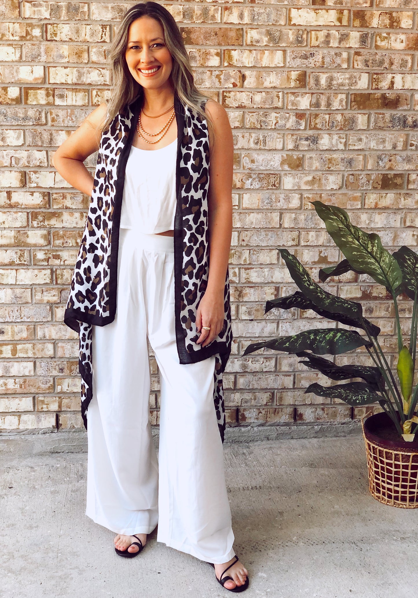 Rachel Leopard Print Kimono