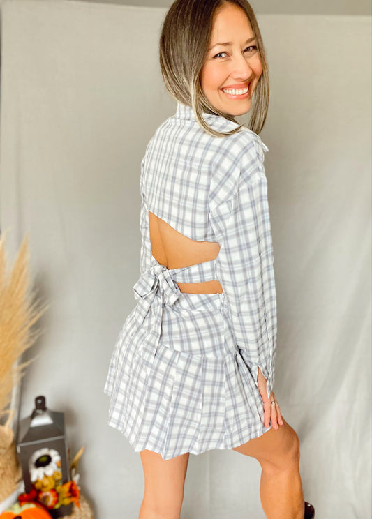 Plaid Print Top