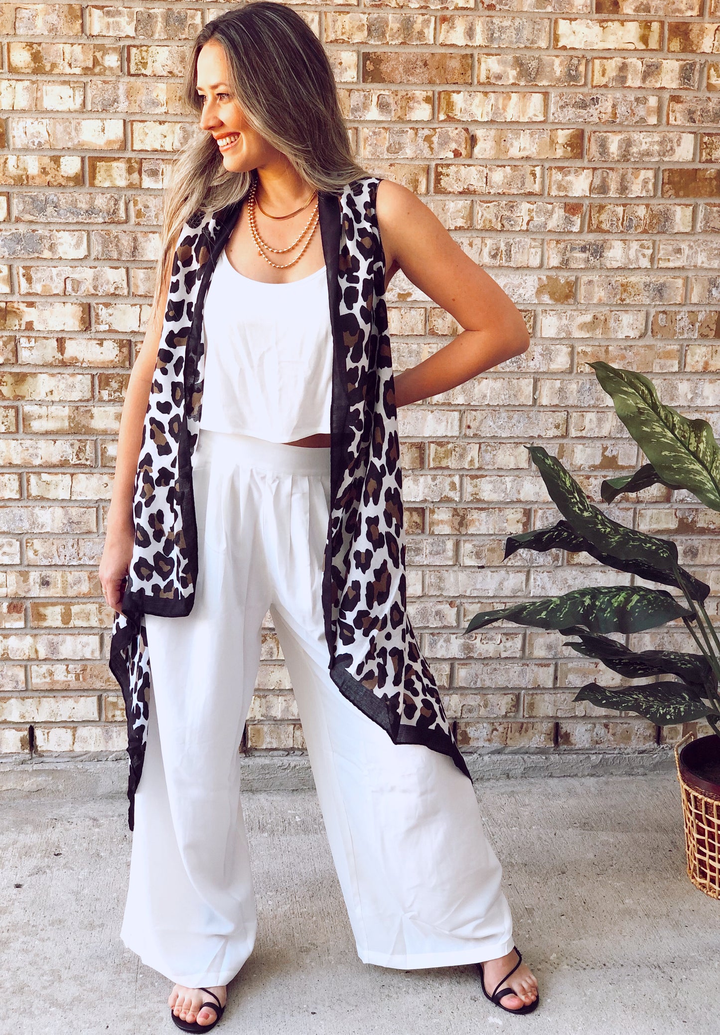 Rachel Leopard Print Kimono