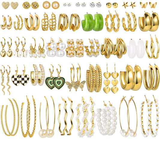 Gold Earrings Set